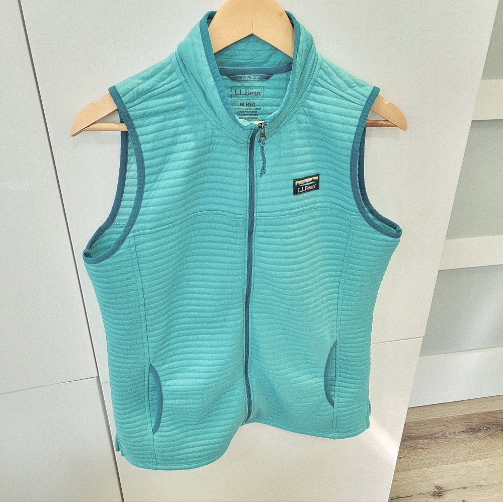 L.L. Bean Airlight Full-Zip Vest Teal Green Sleeveless Lightweight Women's M - Picture 7 of 17
